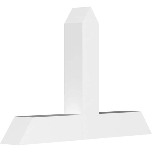 Ekena Millwork Portland Architectural Grade PVC Gable Bracket, 48"W x 32"H x 6"D x 6"F, 16/12 Pitch GBP048X32X0606POR00 - main